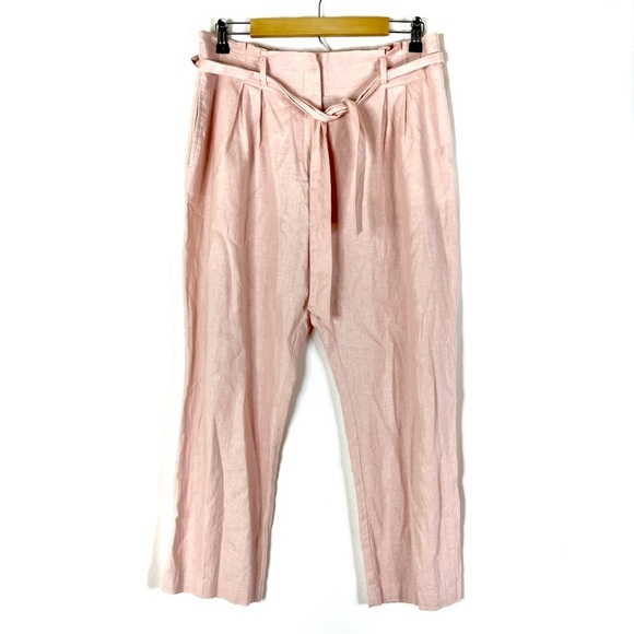 Ann Taylor Factory | Light Pink Linen Blend Pants L PETITE - Picture 1 of 7